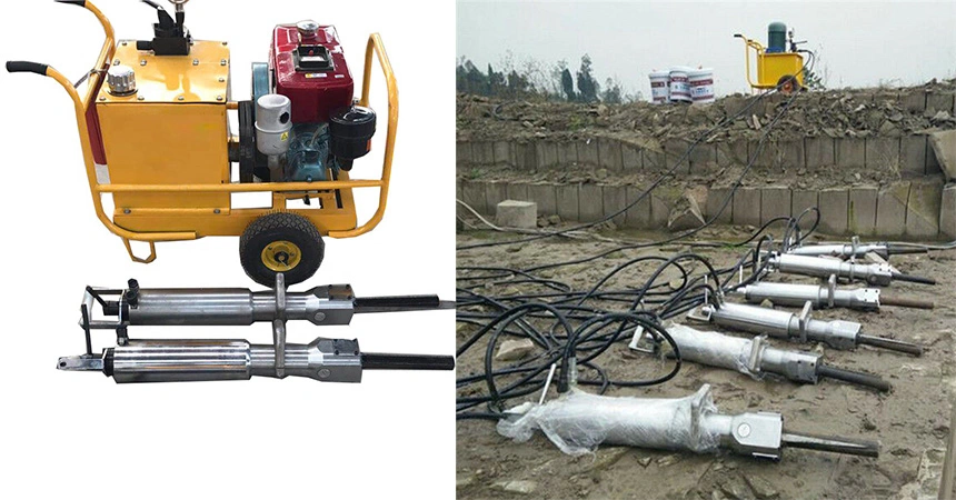 Hydraulic Rock Splitter - Perfect for Breaking Rock &amp; Concrete Darda Same Type Hydraulic Drill Rock Splitter